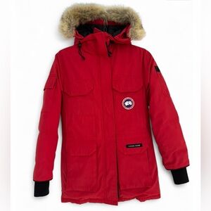 Authentic. Canada Goose Women Red Expedition Parka XXS / 2XS in garment bag
